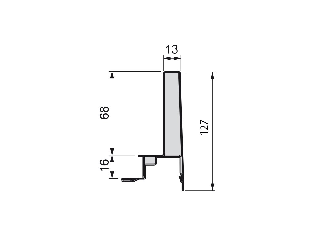 GUIA CAJON SLIM (GA) 127 X 450 3027235