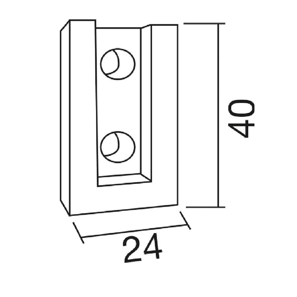 SOPORTE LATERAL RECTANGULAR 1954 BLANCO