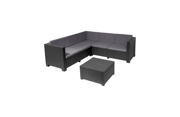 CONJUNTO RATAN RESINA RINCONERO SET OASIS GRAFITO 55479/55495