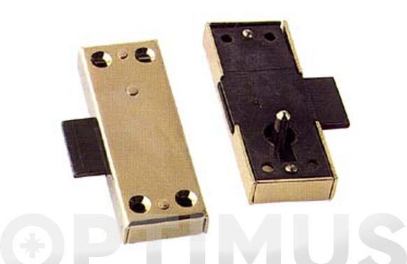 CERRADURA SOBREPONER PARA VITRINA LATON 208/22 LLAVE LATON A42 1208/1549+8000/1979