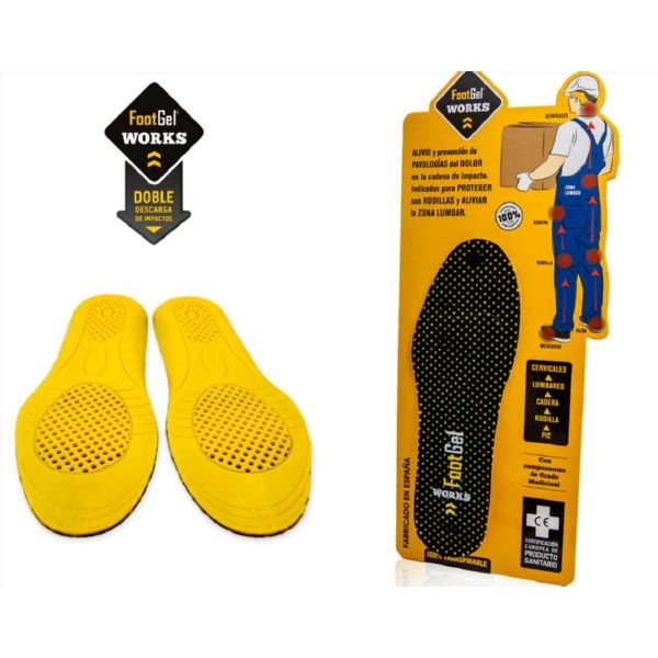 PLANTILLA FOOTGEL WORKS NARANJO 43-46