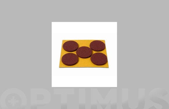 DESLIZADOR DE FIELTRO ADHESIVO MARRON  35 MM 5 UDS B70800M