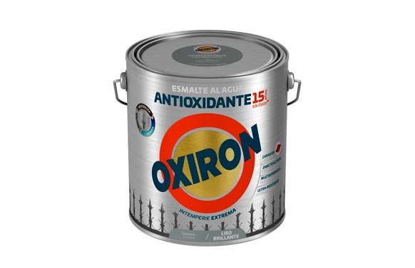 ESMALTE ANTIOXIDANTE AGUA OXIRON LISO BRILLANTE 2,5 L GRIS PERLA 01H450925/5805962