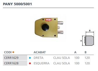 PANY SOBREP S/VAR TOVER5001 IZ-OR