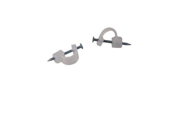 GRAPA CABLE COAXIAL TRANSPARENTE 8 UNIDADES 6,8 MM 2290