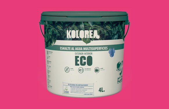 ESMALTE AL AGUA ECO SATINADO 750 ML FUCSIA KES-13-750ML/06156