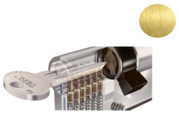 CILINDRO T60 LEVA LARGA 40-40 LATON, 5 LLAVES T6554040L