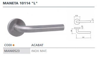 MANILLA ROSETA INOX 304 10114 \'L\'