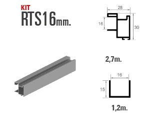 PUERTA KIT RTS-16 BLANCO MATE 9003 2.7MT