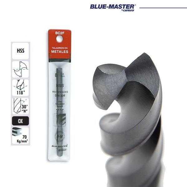 BROCA METAL STANDARD CILINDRICA HSS DIN338 FUNDA 2,50 MM 2 UDS BC20250F