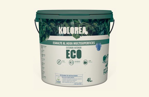 ESMALTE AL AGUA ECO SATINADO 4 L BLANCO ROTO KES-06-4L/06169