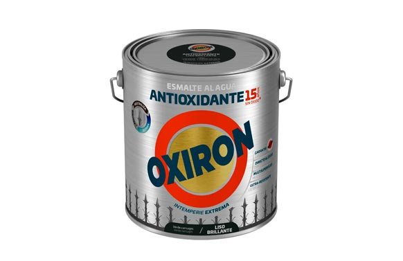 ESMALTE ANTIOXIDANTE AGUA OXIRON LISO BRILLANTE 2,5 L VERDE CARRUAJES 01H456225/5805975