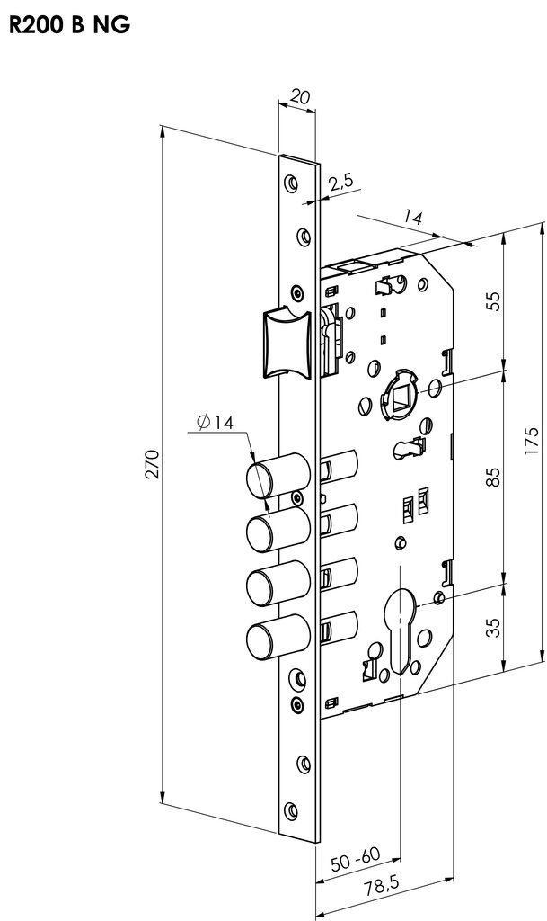 CERRADURA SEGURIDAD TESA C/R R10BR567C