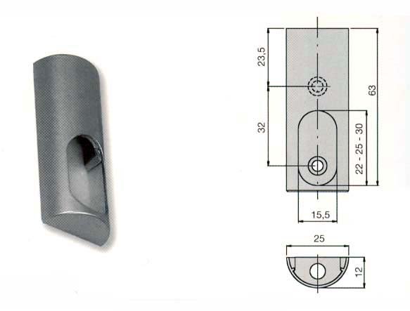 SOPORTE LATERAL SILK 22-30 ALUMINIO