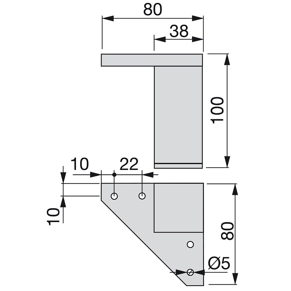 PATA MUEBLE ALUMIX 1 (H-100) 2042125