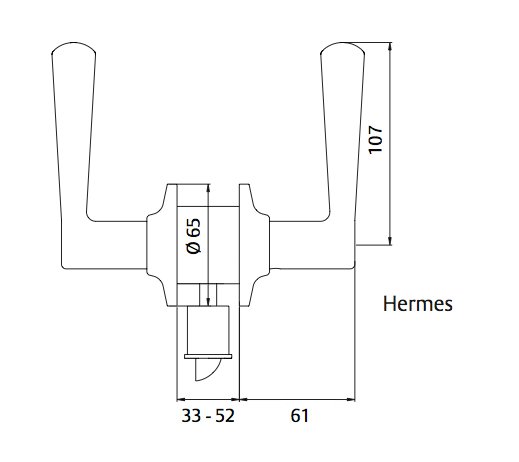 CERRADURA MANILLA SISTEMA CUADRADILLO 3B 3B34I00CM