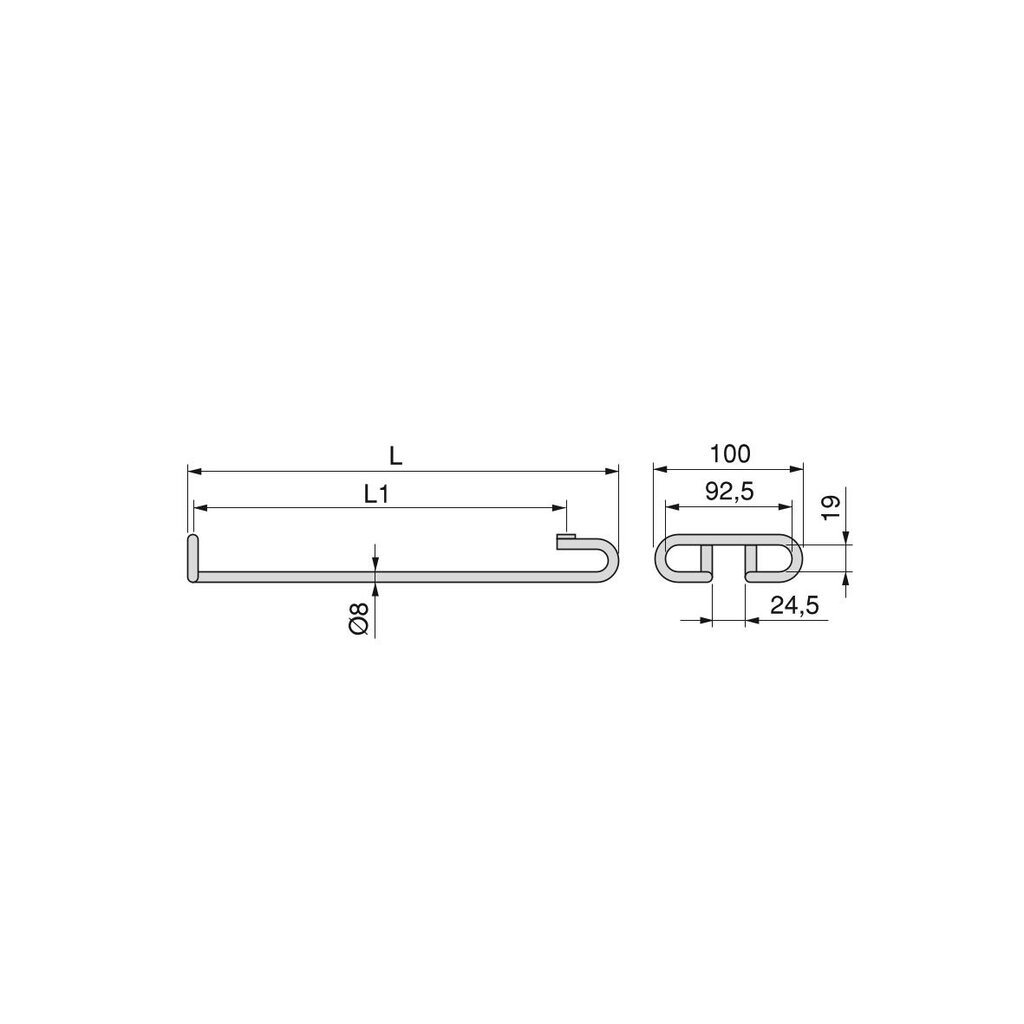 PORTA COPAS 280MM CROMO 8930011