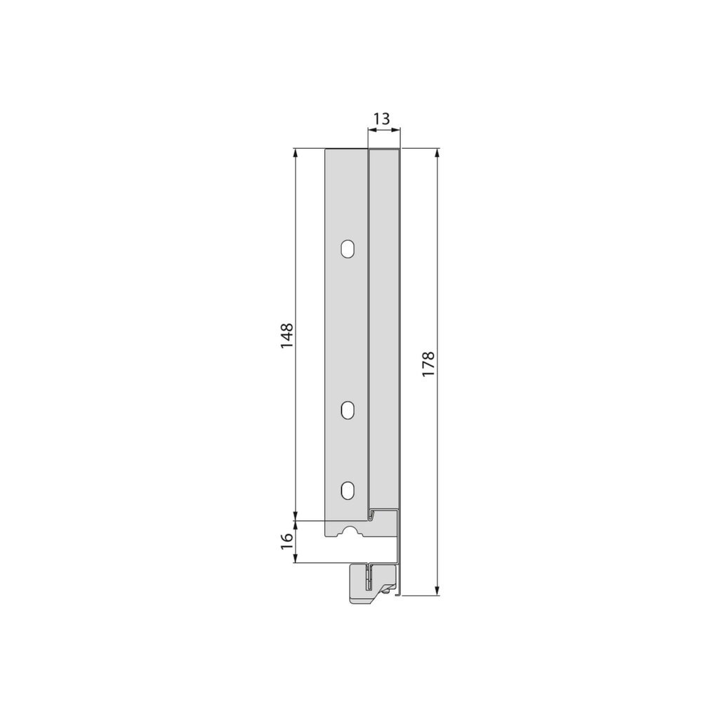 GUIA CAJON VERTEX 3D BL 178X450 3185712