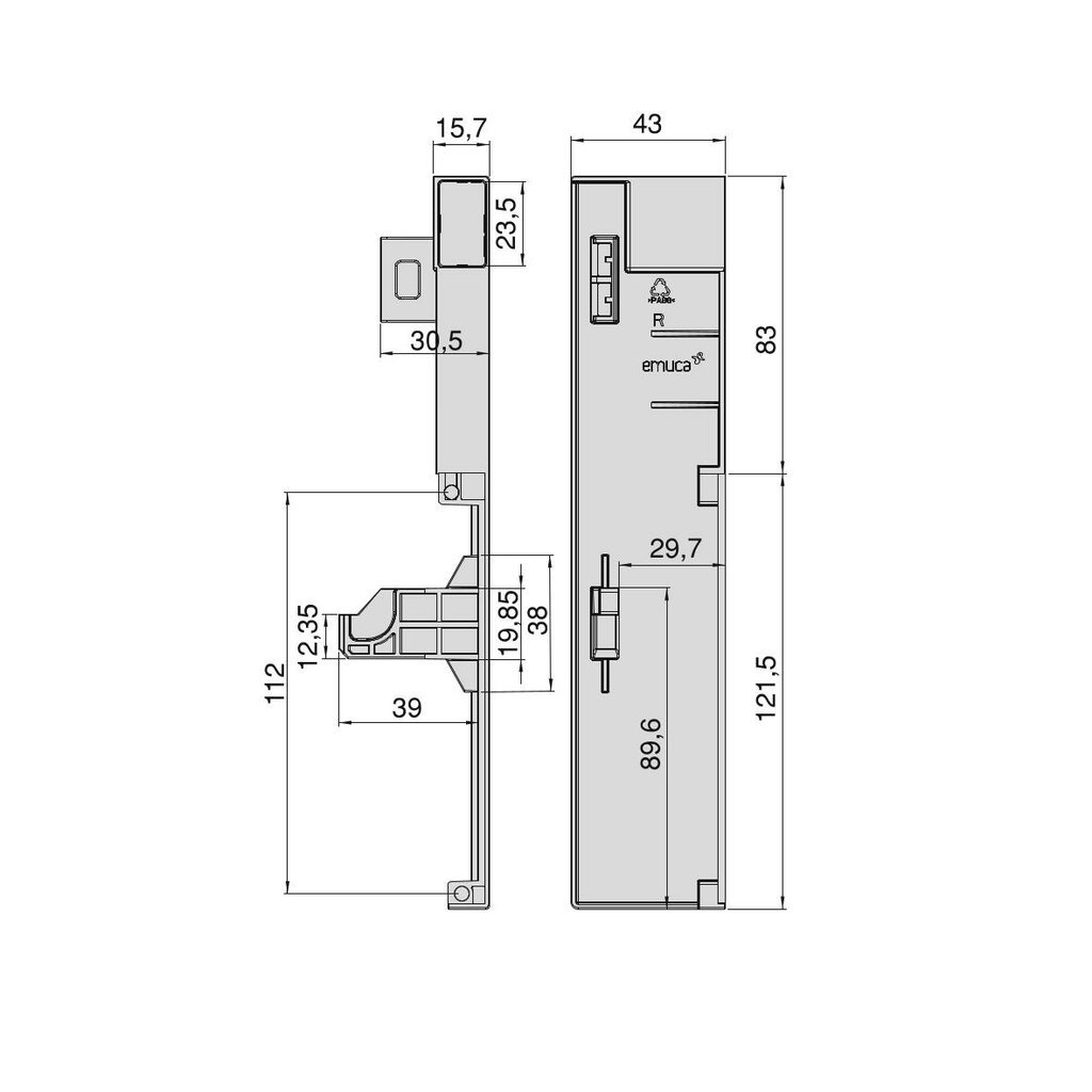 FIJACION CONCEPT GRIS 185 3113223