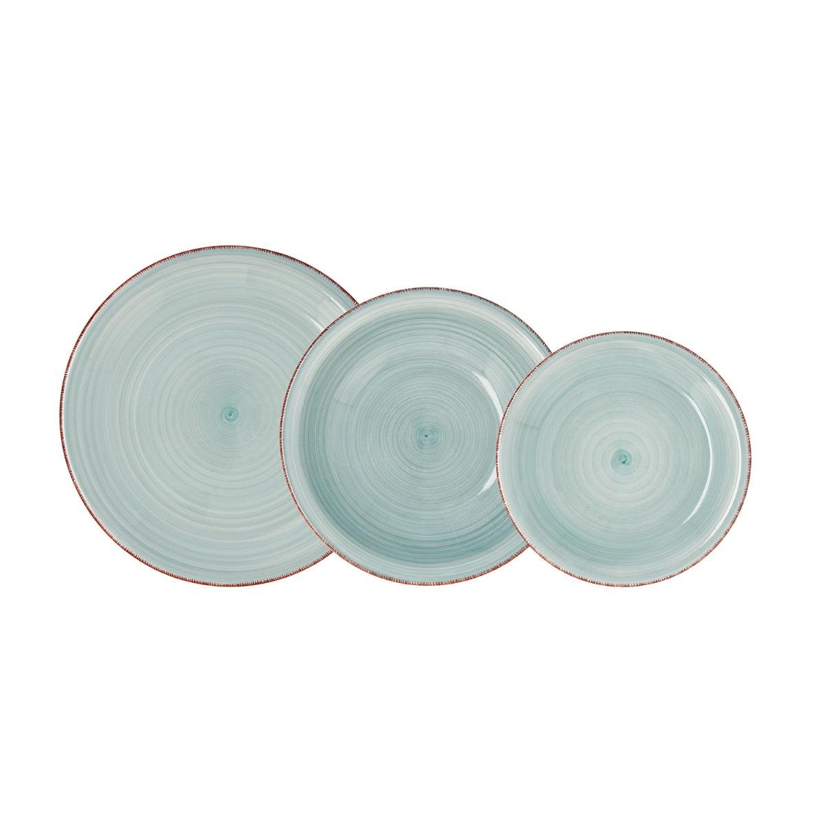 VAJILLA 18 PZAS GRES NATURA TURQUESA 7407087
