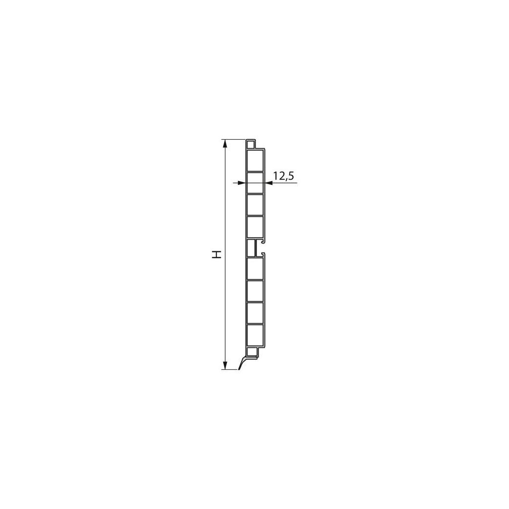 ZOCALO PVC/ALUM 150MM 8060312 BLANCO3.9M