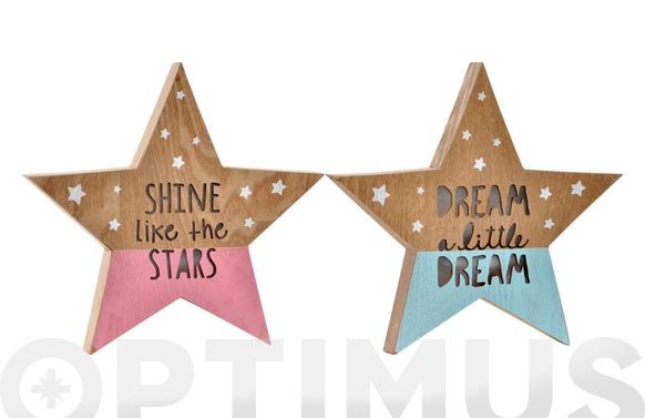 ESTRELLA MDF CON LEDS SURTIDAS LA-156412