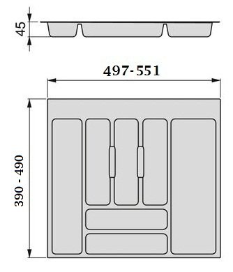 CUBERTERO UNIVERSAL GRIS A.M-600