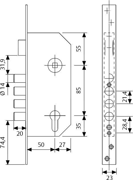 CERRADURA SEGURIDAD TESA R100B567C
