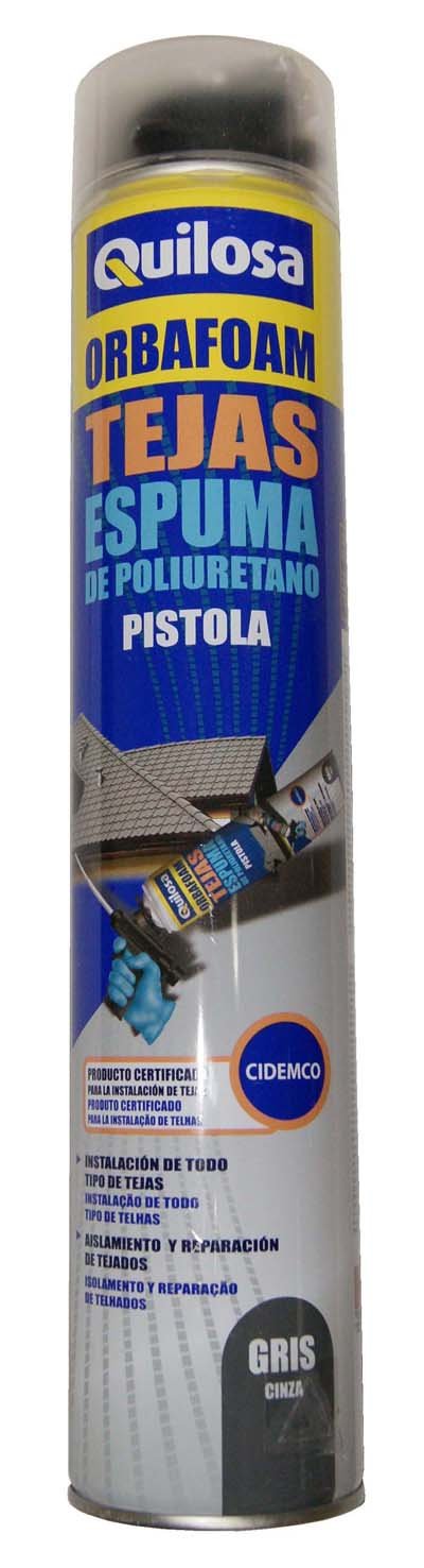 ESPUMA POLIURETANO TEJAS ORBAFOAM PISTOLA 750 ML GRIS 10024978