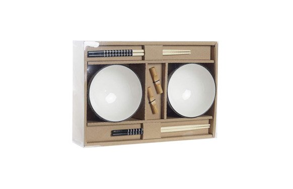 SET SUSHI BAMBU GRES (6PZAS) BLANCO PC-194064