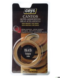 CANTO ADHESIVO PARA MADERA 5 M X 19 MM ROBLE 850202