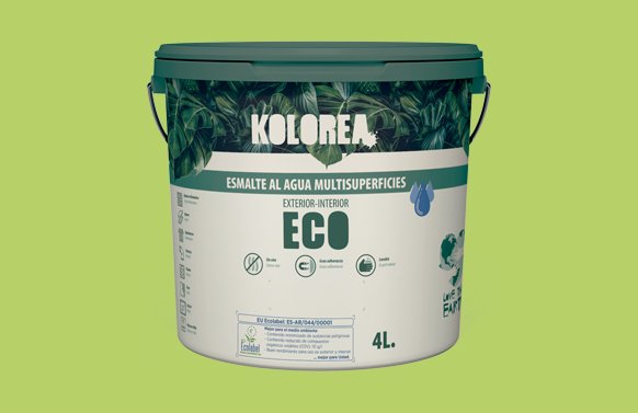 ESMALTE AL AGUA ECO SATINADO 750 ML VERDE LIMA KES-14-750ML/06158