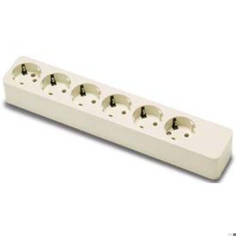 BASE MULTIPLE CON INTERRUPTOR 6 TOMAS 1,5MT NEGRO 2518-N