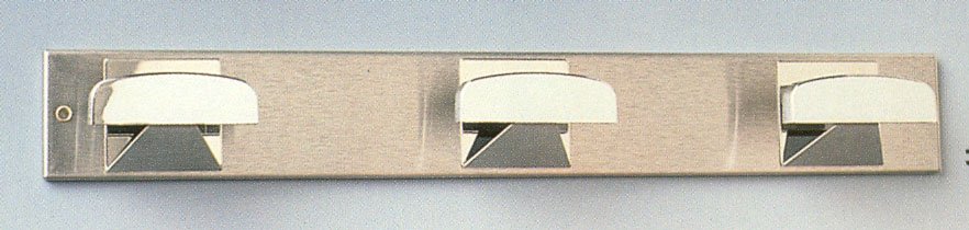 COLGADOR CON TORNILLOS 3 GANCHOS ACERO INOXIDABLE CROMADO 3061-1- 000