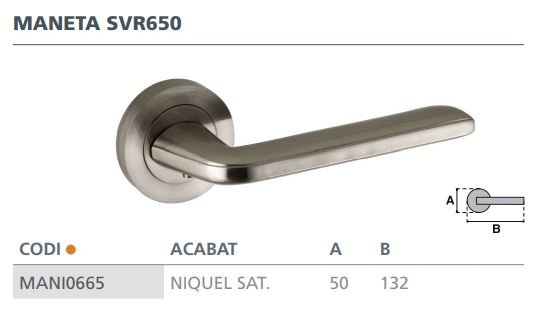 MANILLA ALUMINIO ROSETA (JUEGO) R10156 NIQUEL SATINADO R10156SN
