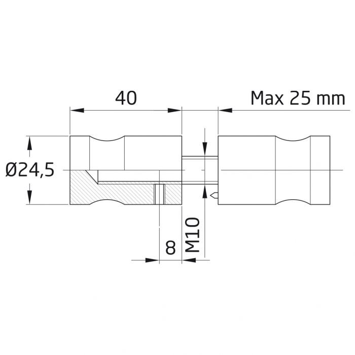 TIRADOR MOD.300 INOX COD.10460