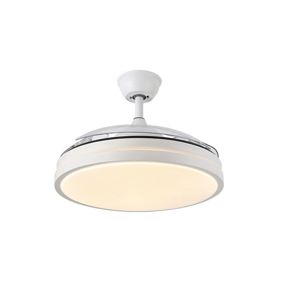 VENTILADOR DC ESCORPION 59W BLANCO 3ASPAS DESPLEGABLES 107D 5960LM 3000-4000-6000K REMOTO+ TEMPORIZADOR+ MEMORIA