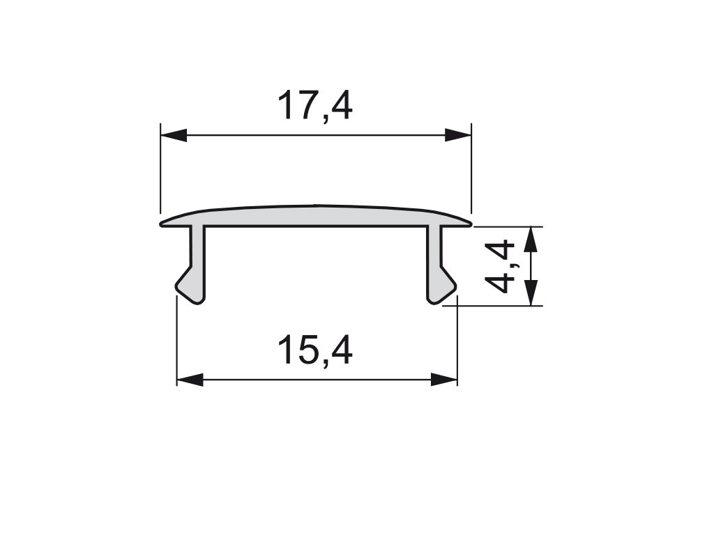 PERFIL DIFUSOR CURVO LYNX 5147015 2.35MT