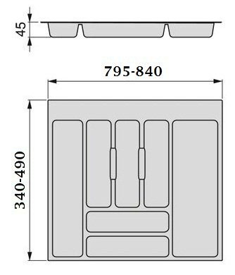 CUBERTERO UNIVERSAL GRIS A.M-900
