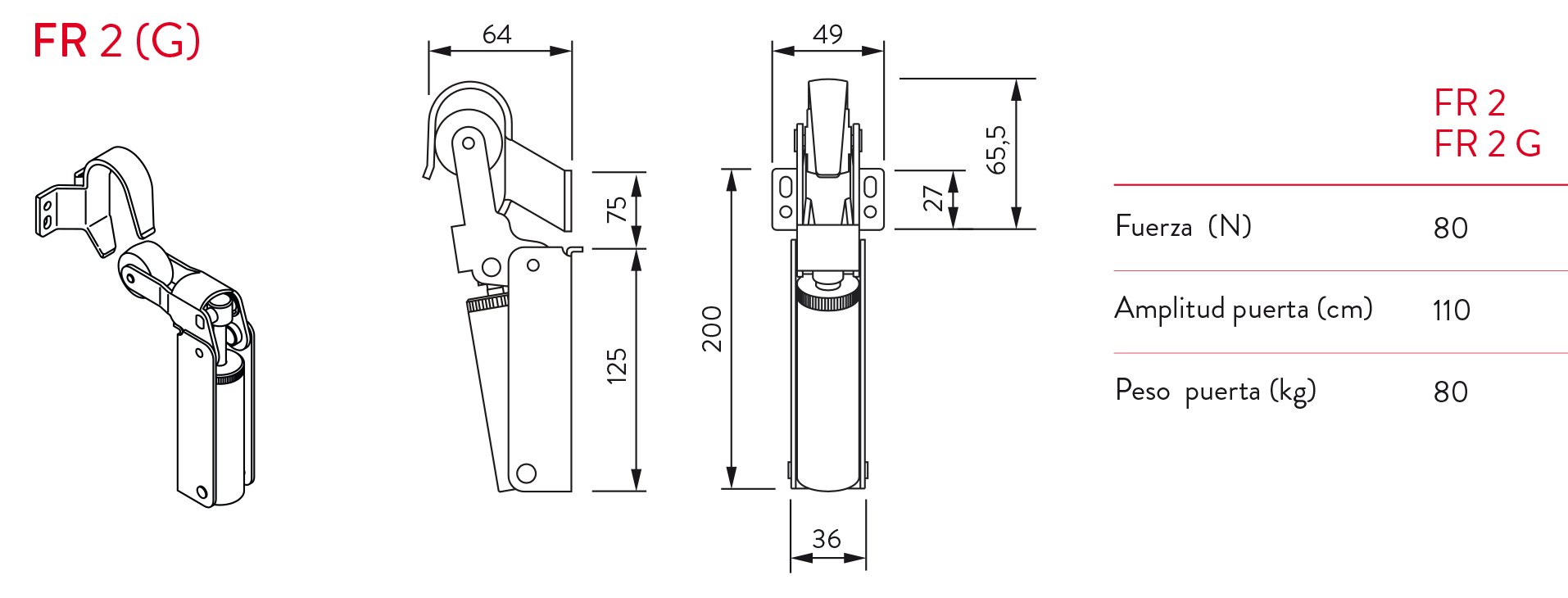 FRENO RETENEDOR FR 2 ORO 0212.02