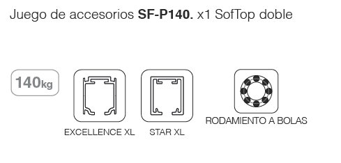 ACCESSORI SF-RA P140 SOFTOP DOBLE 014005