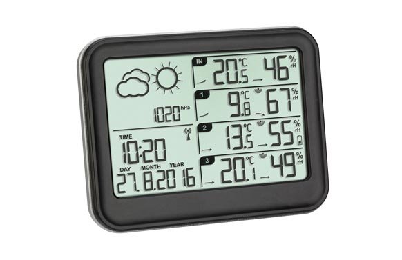 ESTACION METEOROLOGICA INALAMBRICA NEGRA- 3 SENSORES 35,1142,01