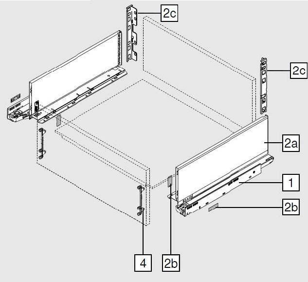 GUIA LEGRABOX 750.5001 (R-L)40KG(500MM)