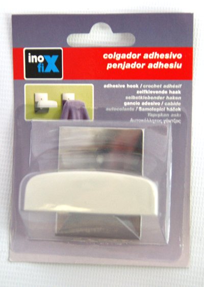 COLGADOR ADHESIVO (BL.1 u) 2045-BLANCO
