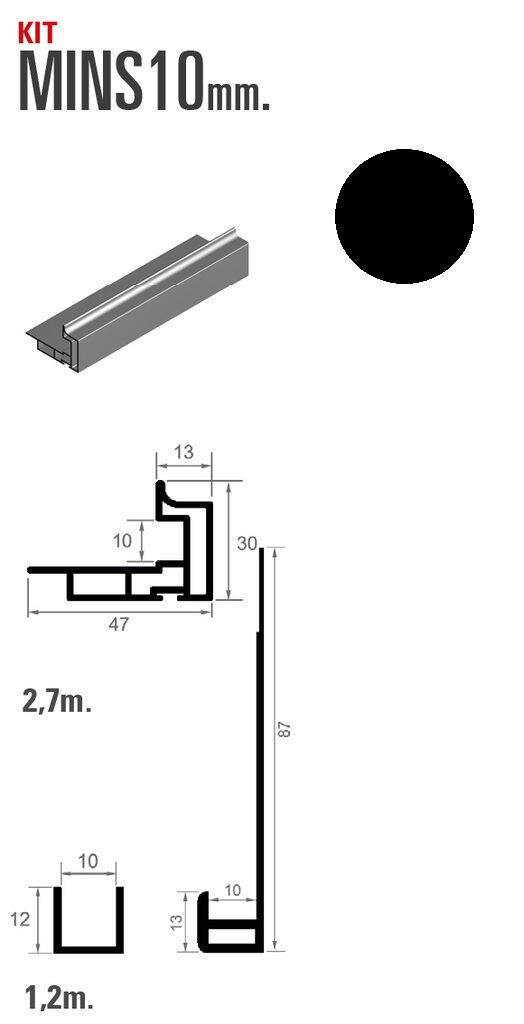 FALDON SUP/INF MINS-10 NEGRO MATE (2+2)