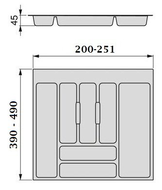 CUBERTERO UNIVERSAL GRIS A.M-300