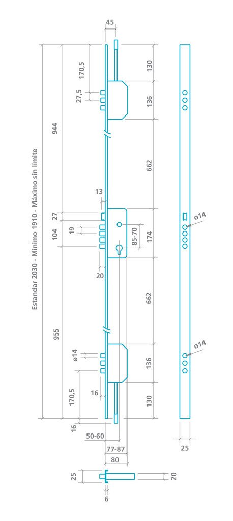 PANY SEGURETAT 2000B-3/50 NEGRE MAT