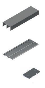 GUIA KIT GS80-GI80 NEGRO MATE 2 MTS