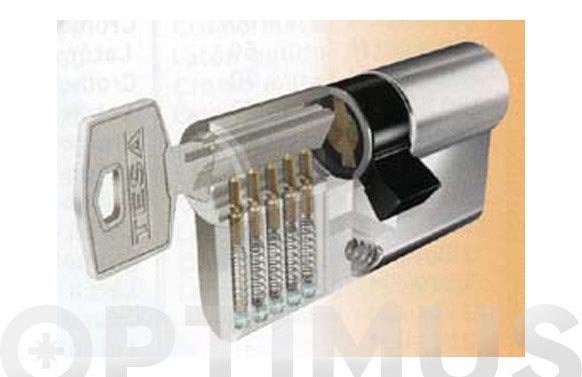 CILINDRO TE5 LEVA LARGA 30-10 LATON, 3 LLAVES 50303010L