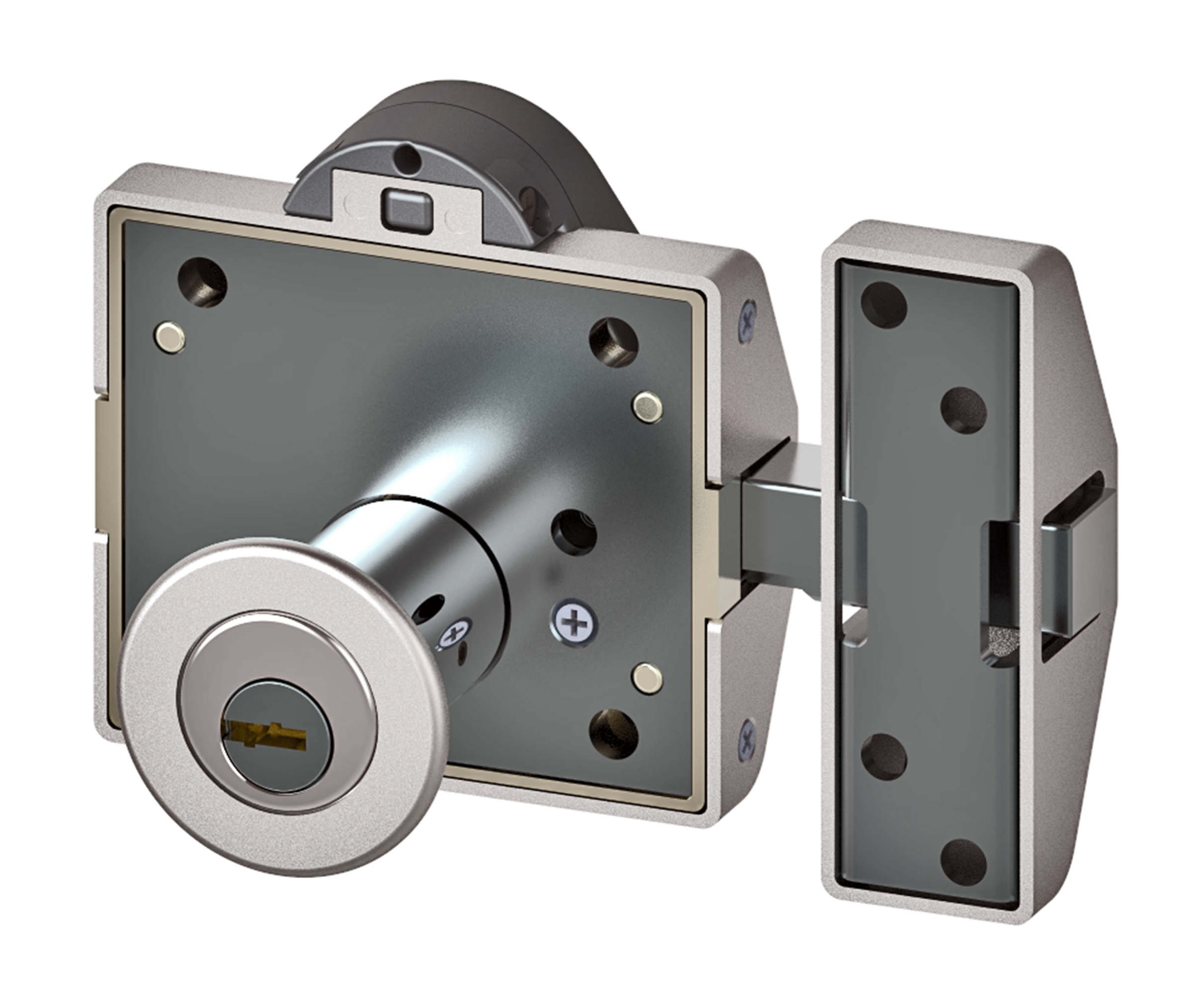 CERROJO ALTA SEGURIDAD 7930RSA CON ALARMA, REFORZADO CROMO MATE 7930RSA-CM